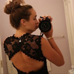 Nasty Gal Backless Lace Dress